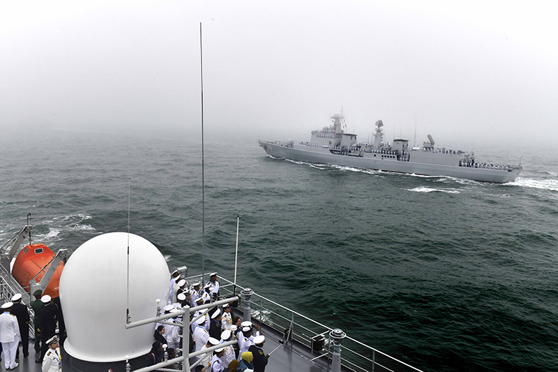 CHINA-QINGDAO-PLA NAVY-70TH ANNIVERSARY-PARADE庆祝人民海军成立70周年海上阅兵活动举行