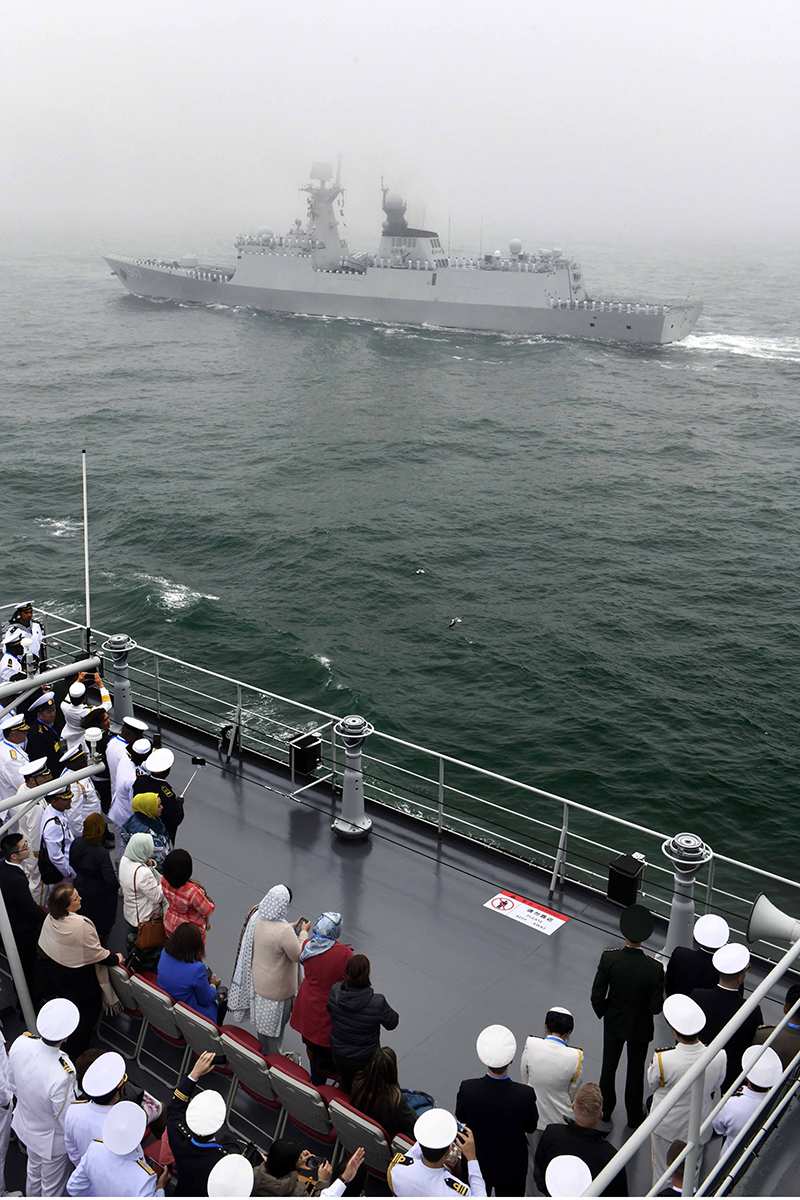 CHINA-QINGDAO-PLA NAVY-70TH ANNIVERSARY-PARADE庆祝人民海军成立70周年海上阅兵活动举行