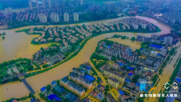 新华鹰现场|湖北咸宁暴雨 多部门紧急救援