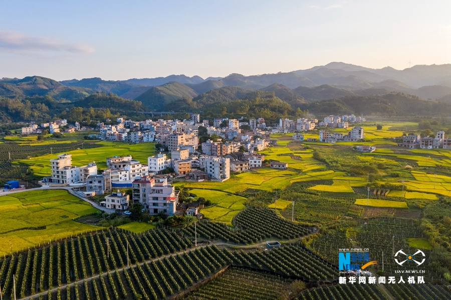 广西岑溪：青山环抱乡村如画